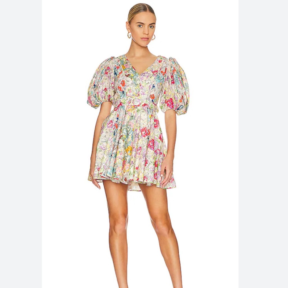 Zimmermann clover panelled mini dress New! size 4 including the belt - Picture 2 of 16